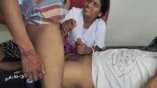 Madurai local item aunty threesome fuck panum mms